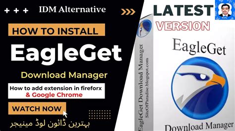 This download manager connects directly with most browsers or can be used manually by copying and pasting the URL into the program. . Eagleget extension